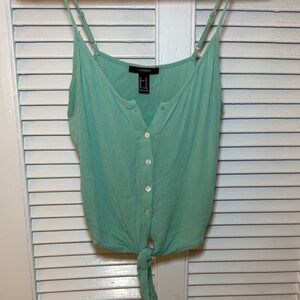 Forever 21 Mint Green Button-Up Women's Top